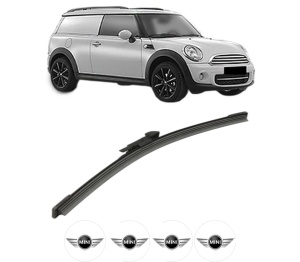 Stergator lamela spate MINI MINI CLUBVAN (R55) din 2012 - 2014, pentru luneta auto, Bosch Aerotwin, din cauciuc siliconat rezistent, 4 Stickere Auto MINI v26122
