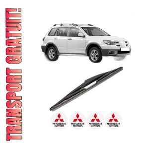 Stergator lamela spate MITSUBISHI OUTLANDER I (CU_W) din 2002 - 2007, pentru luneta auto, Valeo Silencio, din cauciuc siliconat rezistent, 4 Stickere Auto MITSUBISHI