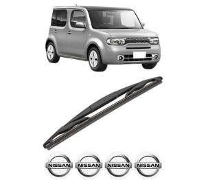 Stergator lamela spate NISSAN CUBE (Z12) din 2009, pentru luneta auto, Valeo Silencio, din cauciuc siliconat rezistent, 4 Stickere Auto NISSAN v18802