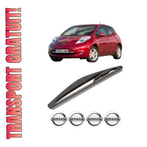 Stergator lamela spate NISSAN LEAF (ZE0) din 2010 - 2017, pentru luneta auto, Valeo Silencio, din cauciuc siliconat rezistent, 4 Stickere Auto NISSAN