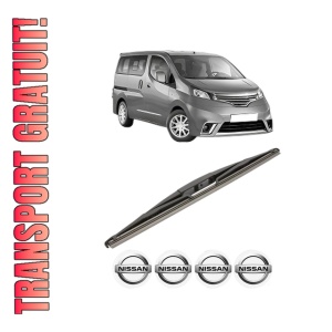 Stergator lamela spate NISSAN NV200 / EVALIA Bus din 2010, pentru luneta auto, Valeo Silencio, din cauciuc siliconat rezistent, 4 Stickere Auto NISSAN