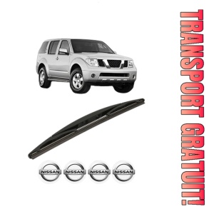 Stergator lamela spate NISSAN PATHFINDER III (R51) din 2005 - 2010, pentru luneta auto, Bosch Twin, din cauciuc siliconat rezistent, 4 Stickere Auto NISSAN