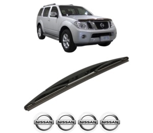 Stergator lamela spate NISSAN PATHFINDER III VAN (R51_) din 2013 - 2014, pentru luneta auto, Bosch Twin, din cauciuc siliconat rezistent, 4 Stickere Auto NISSAN v25462