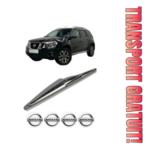 Stergator lamela spate NISSAN TERRANO (D10) din 2014, pentru luneta auto, Bosch Twin, din cauciuc siliconat rezistent, 4 Stickere Auto NISSAN - Img 1