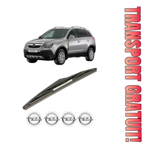 Stergator lamela spate OPEL ANTARA A (L07) din 2006 - 2017, pentru luneta auto, Bosch Twin, din cauciuc siliconat rezistent, 4 Stickere Auto OPEL