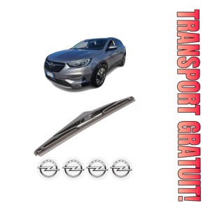 Stergator lamela spate OPEL GRANDLAND / GRANDLAND X (A18, P1UO) din 2017 - 2021, pentru luneta auto, Bosch Twin, din cauciuc siliconat rezistent, 4 Stickere Auto OPEL
