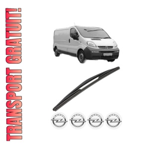Stergator lamela spate OPEL VIVARO A Van (X83) din 2001 - 2014, pentru luneta auto, Valeo Silencio, din cauciuc siliconat rezistent, 4 Stickere Auto OPEL
