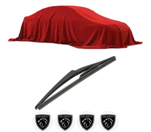 Stergator lamela spate PEUGEOT 3008 I MPV (0U_) din 2009 - 2016, pentru luneta auto, Valeo Silencio, din cauciuc siliconat rezistent, 4 Stickere Auto PEUGEOT v19702
