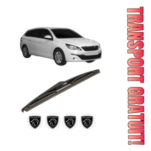 Stergator lamela spate PEUGEOT 308 SW II Estate Van (LC_) din 2014 - 2021, pentru luneta auto, Bosch Twin, din cauciuc siliconat rezistent, 4 Stickere Auto PEUGEOT