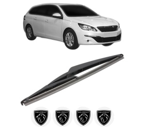 Stergator lamela spate PEUGEOT 308 SW II Estate Van (LC_) din 2014 - 2021, pentru luneta auto, Valeo Silencio, din cauciuc siliconat rezistent, 4 Stickere Auto PEUGEOT v18262