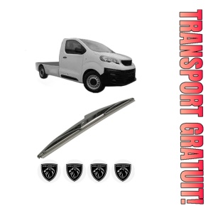 Stergator lamela spate PEUGEOT EXPERT Platform/Chassis (V_) din 2016 - 2023, pentru luneta auto, Bosch Twin, din cauciuc siliconat rezistent, 4 Stickere Auto PEUGEOT