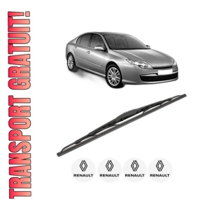 Stergator lamela spate RENAULT LAGUNA III (BT0/1) din 2007 - 2015, pentru luneta auto, Valeo Silencio, din cauciuc siliconat rezistent, 4 Stickere Auto RENAULT