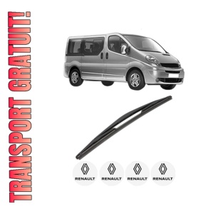 Stergator lamela spate RENAULT TRAFIC II Bus (JL) din 2001 - 2018, pentru luneta auto, Valeo Silencio, din cauciuc siliconat rezistent, 4 Stickere Auto RENAULT