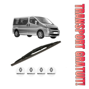 Stergator lamela spate RENAULT TRAFIC II Bus (JL) din 2001 - 2018, pentru luneta auto, Bosch Twin, din cauciuc siliconat rezistent, 4 Stickere Auto RENAULT