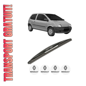 Stergator lamela spate RENAULT TWINGO I Hatchback Van (S06_) din 1997 - 2012, pentru luneta auto, Valeo Silencio, din cauciuc siliconat rezistent, 4 Stickere Auto RENAULT