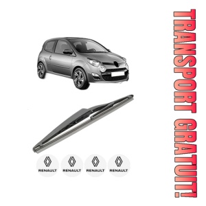 Stergator lamela spate RENAULT TWINGO II (CN0_) din 2007 - 2014, pentru luneta auto, Bosch Twin, din cauciuc siliconat rezistent, 4 Stickere Auto RENAULT - Img 1