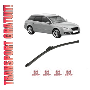 Stergator lamela spate SEAT EXEO ST (3R5) din 2009 - 2013, pentru luneta auto, Valeo Silencio Xtrm, din cauciuc siliconat rezistent, 4 Stickere Auto SEAT
