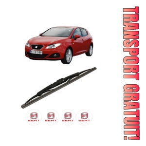 Stergator lamela spate SEAT IBIZA IV Hatchback Van (6J1) din 2008 - 2015, pentru luneta auto, Bosch Twin, din cauciuc siliconat rezistent, 4 Stickere Auto SEAT