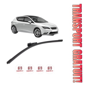 Stergator lamela spate SEAT LEON (5F1) din 2012 - 2020, pentru luneta auto, Bosch Aerotwin, din cauciuc siliconat rezistent, 4 Stickere Auto SEAT