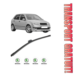 Stergator lamela spate SKODA FABIA I (6Y2) din 1999 - 2008, pentru luneta auto, Bosch Aerotwin, din cauciuc siliconat rezistent, 4 Stickere Auto SKODA
