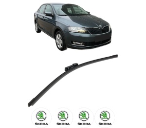 Stergator lamela spate SKODA RAPID (NH3, NK3, NK6) din 2012 - 2022, pentru luneta auto, Bosch Aerotwin, din cauciuc siliconat rezistent, 4 Stickere Auto SKODA v24372