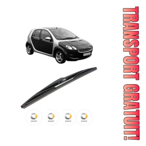 Stergator lamela spate SMART FORFOUR (454) din 2004 - 2006, pentru luneta auto, Bosch Twin, din cauciuc siliconat rezistent, 4 Stickere Auto SMART