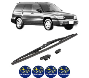 Stergator lamela spate SUBARU FORESTER (SF_) din 1997 - 2002, pentru luneta auto, Valeo Silencio, din cauciuc siliconat rezistent, 4 Stickere Auto SUBARU v20602