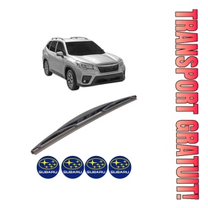 Stergator lamela spate SUBARU FORESTER (SK_) din 2018, pentru luneta auto, Bosch Twin, din cauciuc siliconat rezistent, 4 Stickere Auto SUBARU