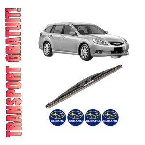 Stergator lamela spate SUBARU LEGACY V Estate (BR) din 2009 - 2014, pentru luneta auto, Valeo Silencio, din cauciuc siliconat rezistent, 4 Stickere Auto SUBARU
