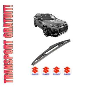 Stergator lamela spate SUZUKI ACROSS (A5Z_) din 2020, pentru luneta auto, Valeo Silencio, din cauciuc siliconat rezistent, 4 Stickere Auto SUZUKI