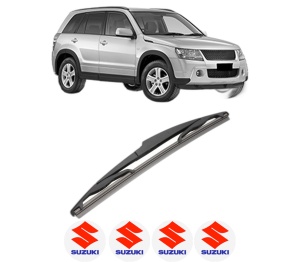 Stergator lamela spate SUZUKI GRAND VITARA II (JT, TE, TD) din 2005 - 2015, pentru luneta auto, Valeo Silencio, din cauciuc siliconat rezistent, 4 Stickere Auto SUZUKI v17722