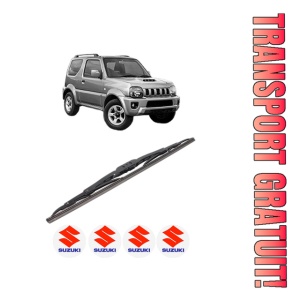 Stergator lamela spate SUZUKI JIMNY Open Off-Road Vehicle (SN) din 1998, pentru luneta auto, Bosch Twin, din cauciuc siliconat rezistent, 4 Stickere Auto SUZUKI