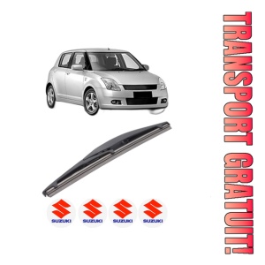 Stergator lamela spate SUZUKI SWIFT III (MZ, EZ) din 2005 - 2015, pentru luneta auto, Bosch Twin, din cauciuc siliconat rezistent, 4 Stickere Auto SUZUKI