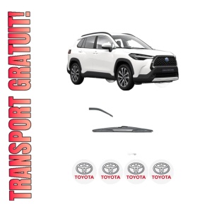 Stergator lamela spate TOYOTA COROLLA CROSS (ZVG1_, ZSG1_, MXGH1_, MXGA1_) din 2022, pentru luneta auto, Valeo Silencio, din cauciuc siliconat rezistent, 4 Stickere Auto TOYOTA