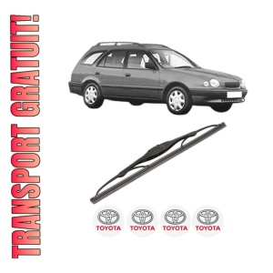 Stergator lamela spate TOYOTA COROLLA Estate (_E11_) din 1997 - 2001, pentru luneta auto, Valeo Silencio, din cauciuc siliconat rezistent, 4 Stickere Auto TOYOTA