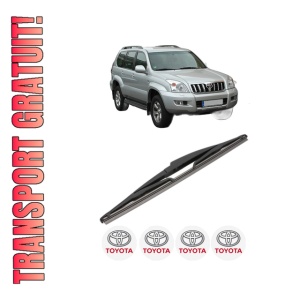 Stergator lamela spate TOYOTA LAND CRUISER PRADO (_J12_) din 2002 - 2010, pentru luneta auto, Valeo Silencio, din cauciuc siliconat rezistent, 4 Stickere Auto TOYOTA