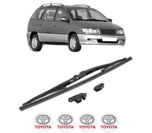Stergator lamela spate TOYOTA PICNIC (_XM1_) din 1996 - 2001, pentru luneta auto, Valeo Silencio, din cauciuc siliconat rezistent, 4 Stickere Auto TOYOTA v20482