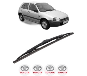 Stergator lamela spate TOYOTA STARLET (_P9_) din 1996 - 1999, pentru luneta auto, Bosch Twin, din cauciuc siliconat rezistent, 4 Stickere Auto TOYOTA v30432
