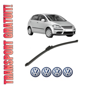 Stergator lamela spate Volkswagen GOLF PLUS V (5M1, 521) din 2004 - 2013, pentru luneta auto, Valeo Silencio Xtrm, din cauciuc siliconat rezistent, 4 Stickere Auto VW