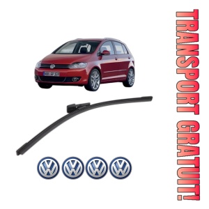 Stergator lamela spate Volkswagen GOLF PLUS Van (521) din 2009 - 2014, pentru luneta auto, Bosch Aerotwin, din cauciuc siliconat rezistent, 4 Stickere Auto VW - Img 1