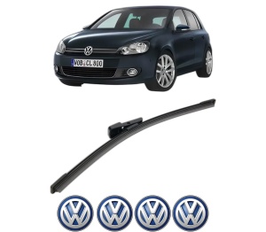 Stergator lamela spate Volkswagen GOLF VI Van (5K1) din 2008 - 2012, pentru luneta auto, Bosch Aerotwin, din cauciuc siliconat rezistent, 4 Stickere Auto VW v25942