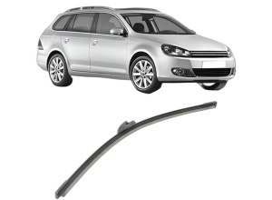 Stergator lamela spate Volkswagen GOLF VI Variant (AJ5) din 2009 - 2013, pentru luneta auto, Bosch Aerotwin, din cauciuc siliconat rezistent, 4 Stickere Auto VW - Img 2
