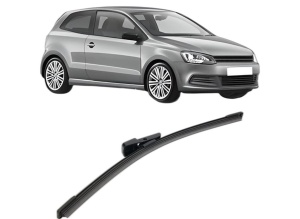 Stergator lamela spate Volkswagen POLO V (6R1, 6C1) din 2009 - 2022, pentru luneta auto, Bosch Aerotwin, din cauciuc siliconat rezistent, 4 Stickere Auto VW - Img 2