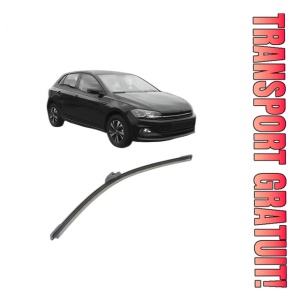 Stergator lamela spate Volkswagen POLO VI (AW1, BZ1, AE1) din 2017 - 2021, pentru luneta auto, Bosch Aerotwin, din cauciuc siliconat rezistent, 4 Stickere Auto VW