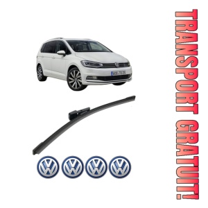 Stergator lamela spate Volkswagen TOURAN VAN (5T1) din 2020, pentru luneta auto, Bosch Aerotwin, din cauciuc siliconat rezistent, 4 Stickere Auto VW
