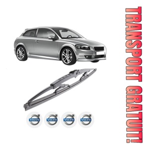 Stergator lamela spate VOLVO C30 (533) din 2006 - 2012, pentru luneta auto, Bosch Twin, din cauciuc siliconat rezistent, 4 Stickere Auto VOLVO