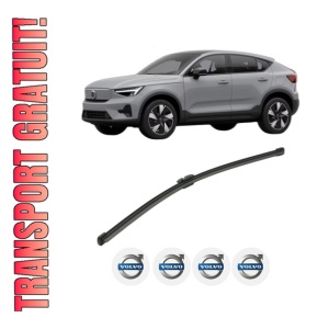 Stergator lamela spate VOLVO EX40 (536) din 2024, pentru luneta auto, Valeo Silencio, din cauciuc siliconat rezistent, 4 Stickere Auto VOLVO