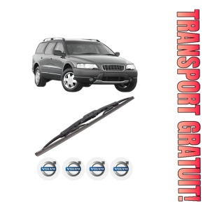 Stergator lamela spate VOLVO XC70 I Cross Country (295) din 1997 - 2007, pentru luneta auto, Bosch Twin, din cauciuc siliconat rezistent, 4 Stickere Auto VOLVO
