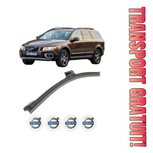 Stergator lamela spate VOLVO XC70 II VAN (136) din 2013 - 2016, pentru luneta auto, Bosch Aerotwin, din cauciuc siliconat rezistent, 4 Stickere Auto VOLVO