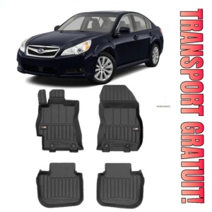 Subaru Legacy V Din 2009 - 2014, Sedan, Cutie Automata , Set Covorase Auto Tip Tavita Premium 3D, din cauciuc